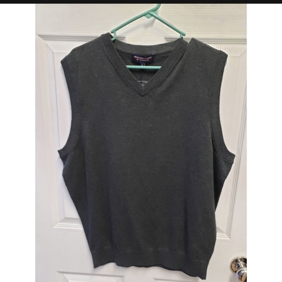 Roundtree & Yorke cotton gray vest large - Picture 1 of 3